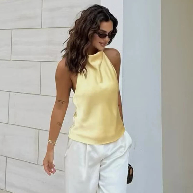 Top Halter "Satin Elegance"