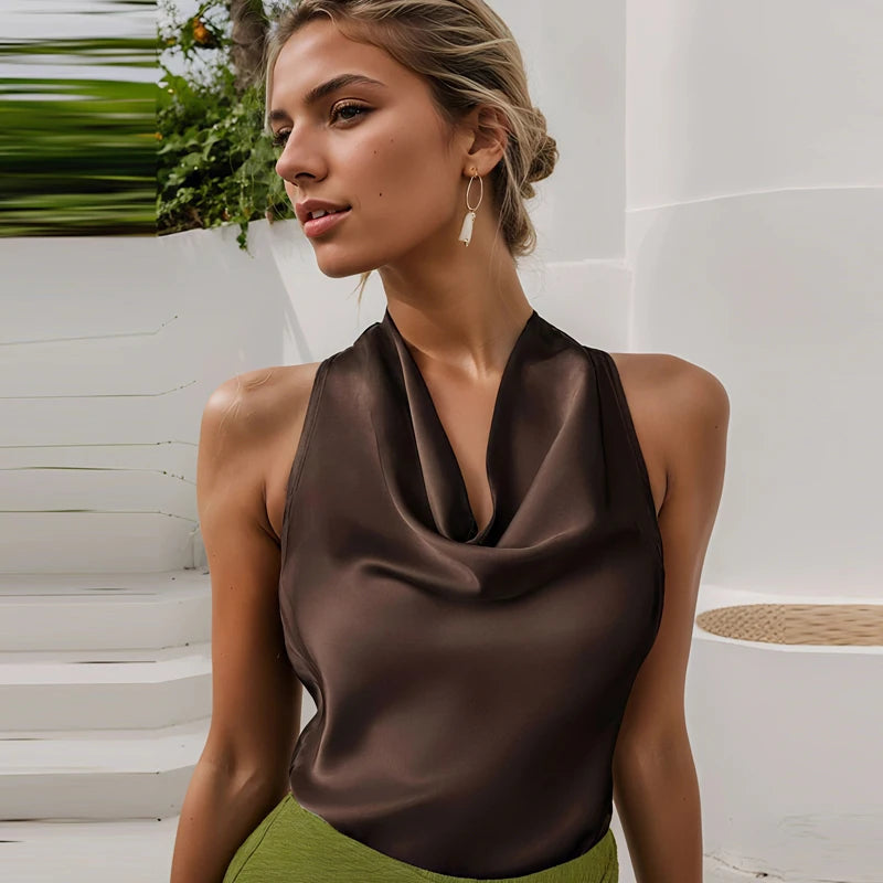 Top Halter "Satin Elegance"
