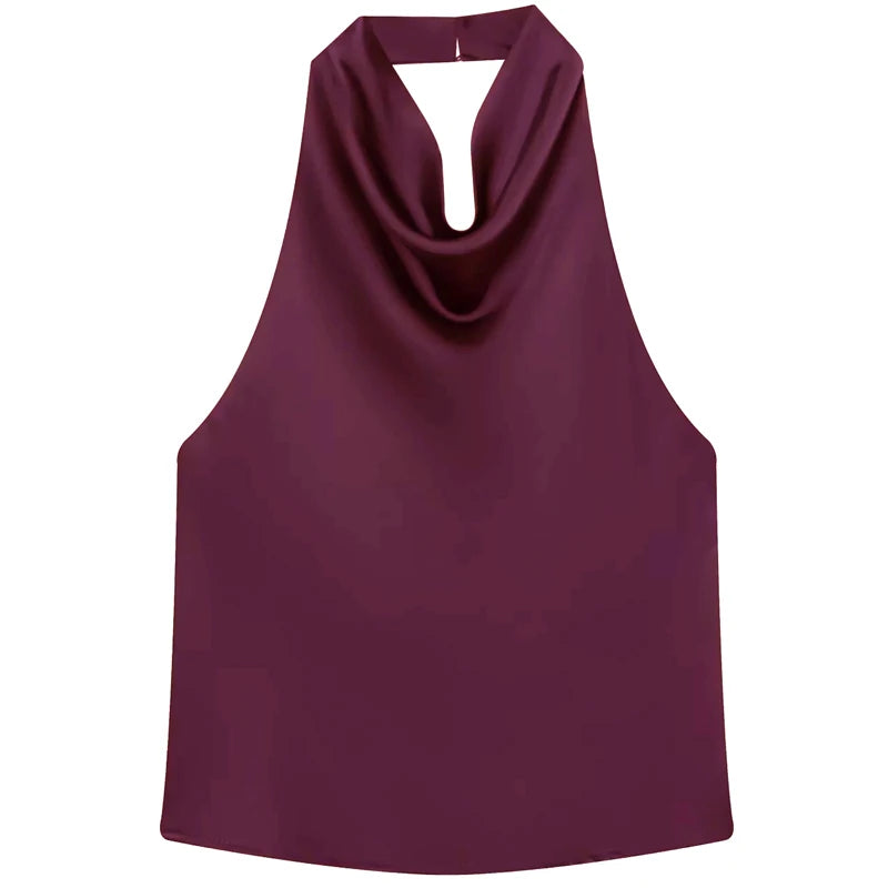 Top Halter "Satin Elegance"