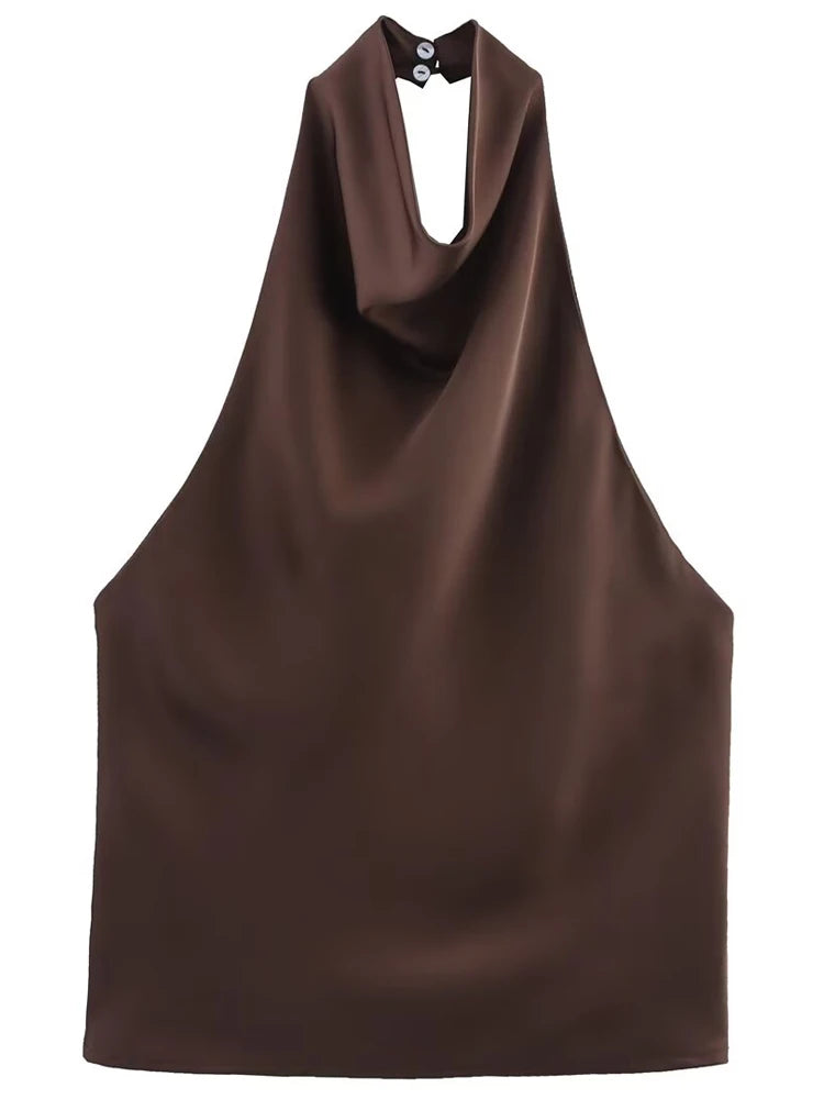 Top Halter "Satin Elegance"