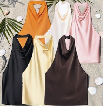 Top Halter "Satin Elegance"